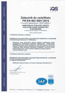 Zał. do certyfikatu PN-EN ISO 9001:2015